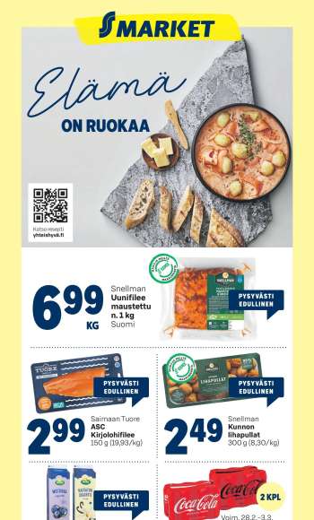 S-market tarjoukset  - 28.02.2024 - 03.03.2024.