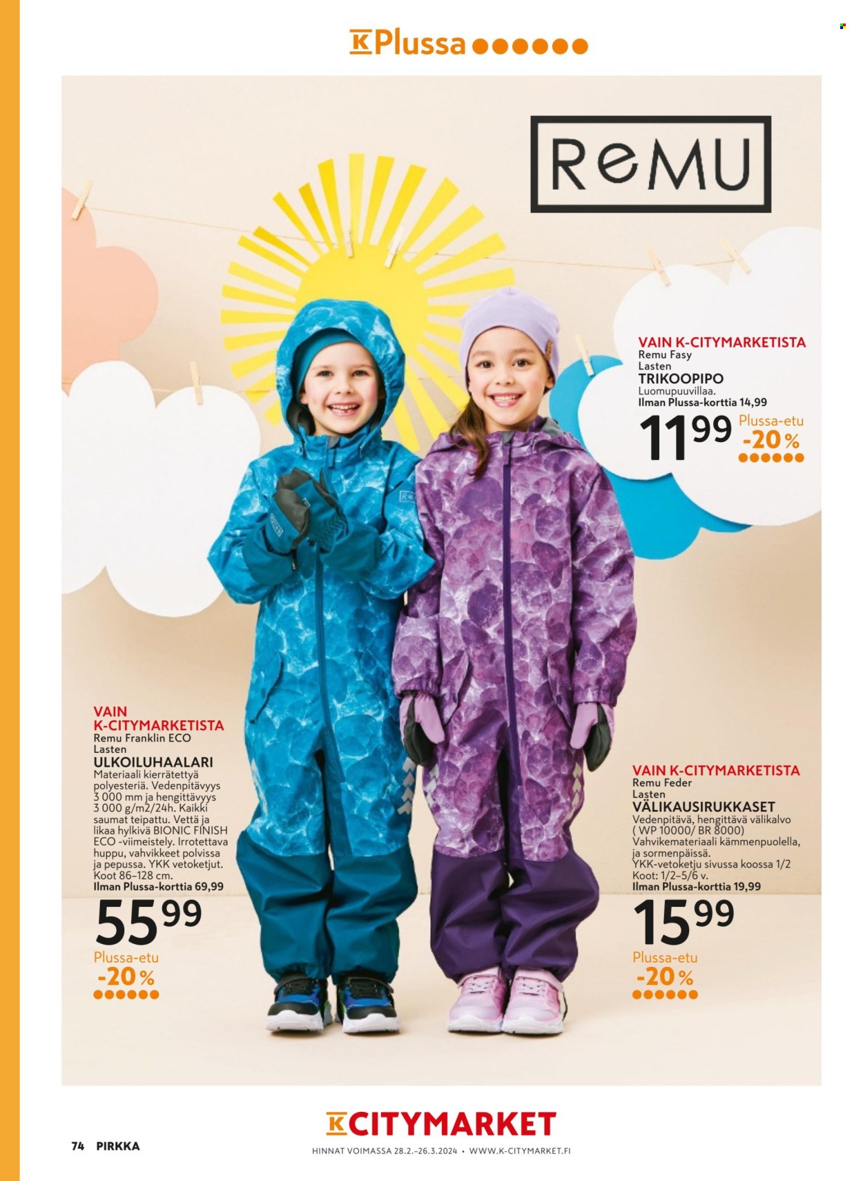 K-market tarjoukset - 28.02.2024 - 26.03.2024. Sivu 74