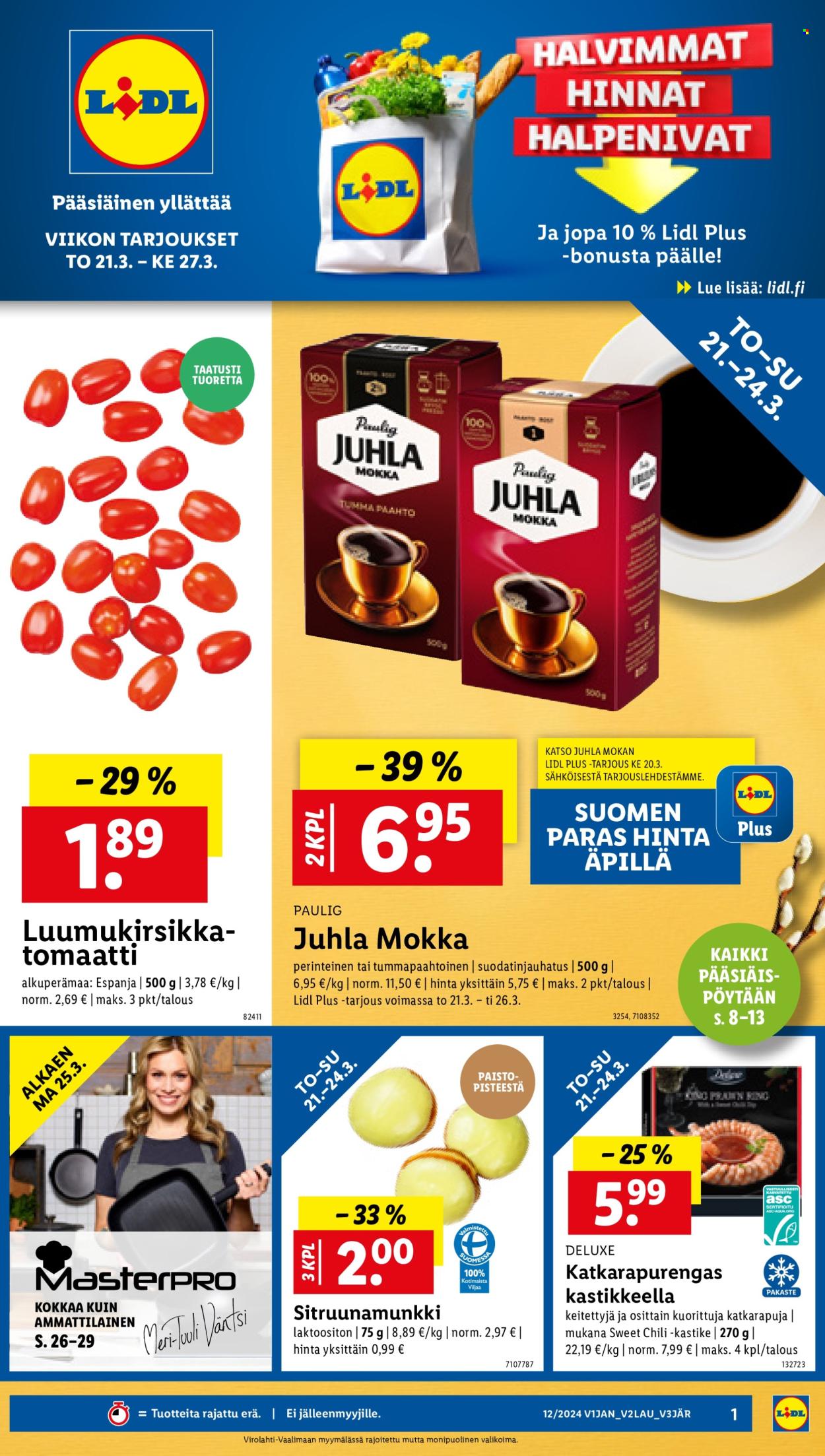 Lidl tarjoukset - 21.03.2024 - 27.03.2024. Sivu 1