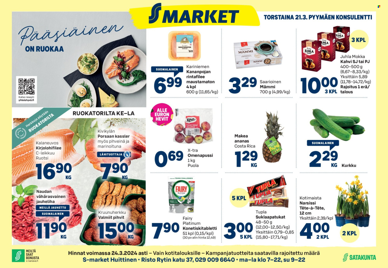 S-market tarjoukset - 20.03.2024 - 24.03.2024. Sivu 1