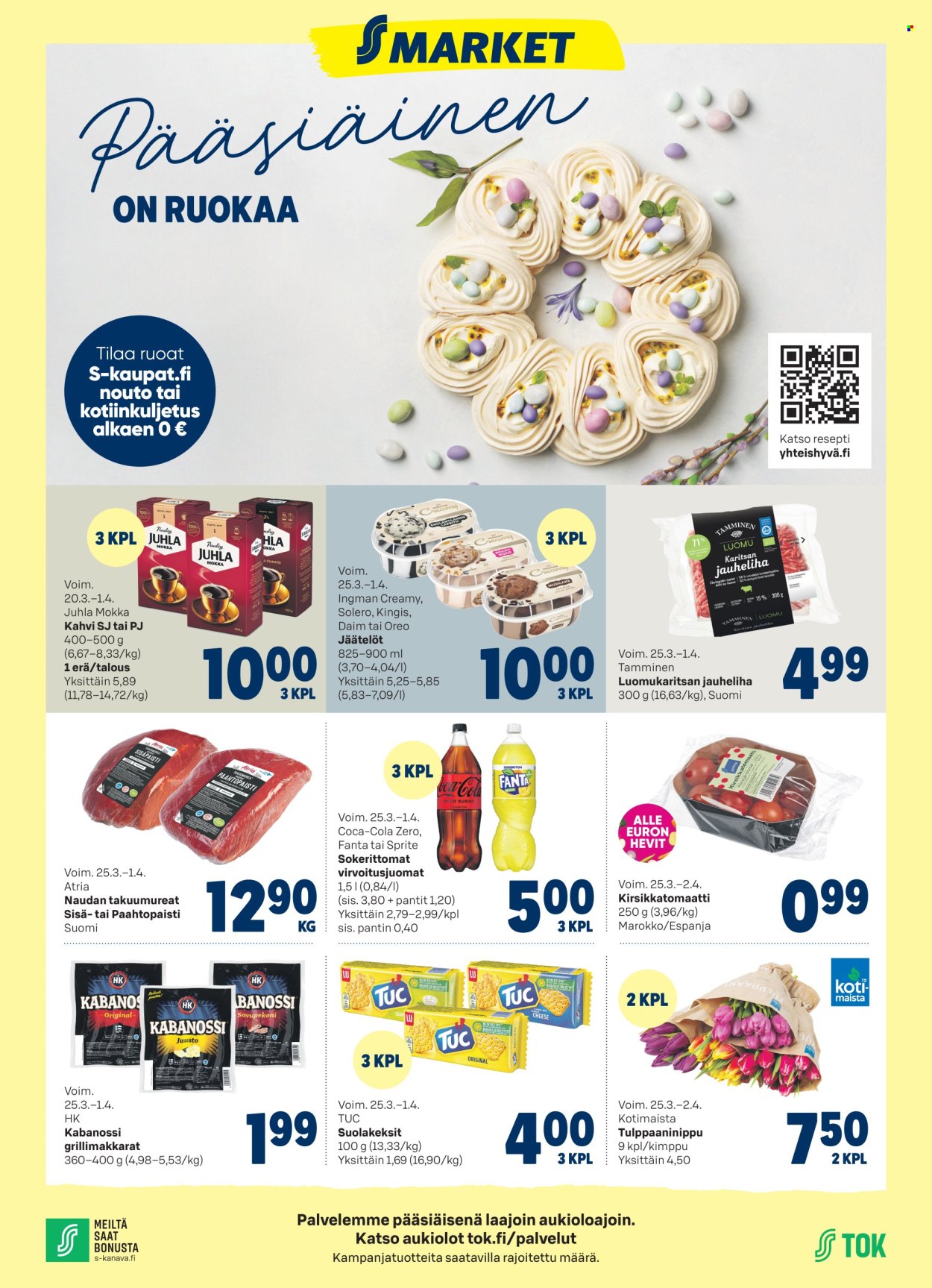 S-market tarjoukset - 25.03.2024 - 01.04.2024. Sivu 1