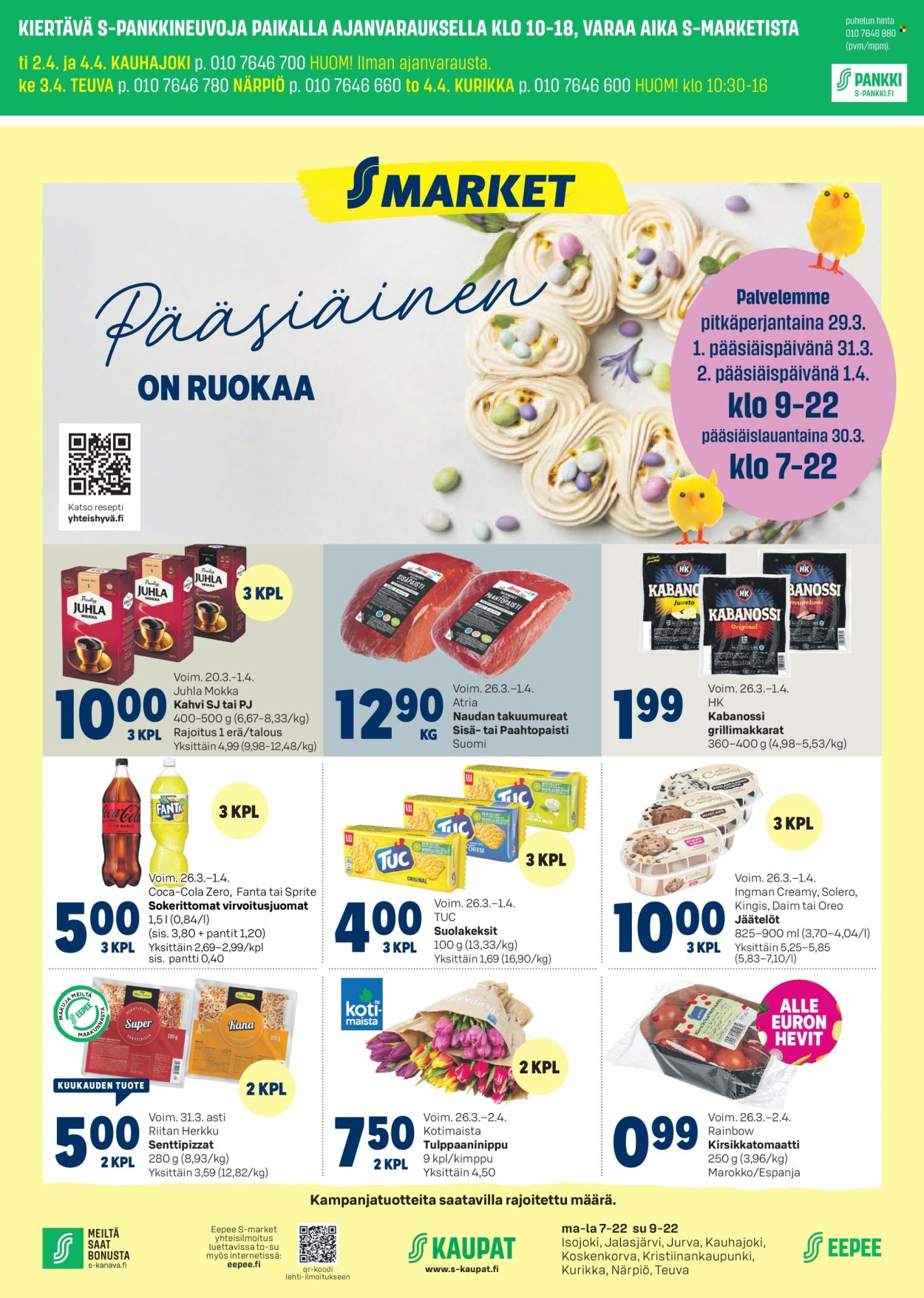 S-market tarjoukset - 26.03.2024 - 01.04.2024. Sivu 1