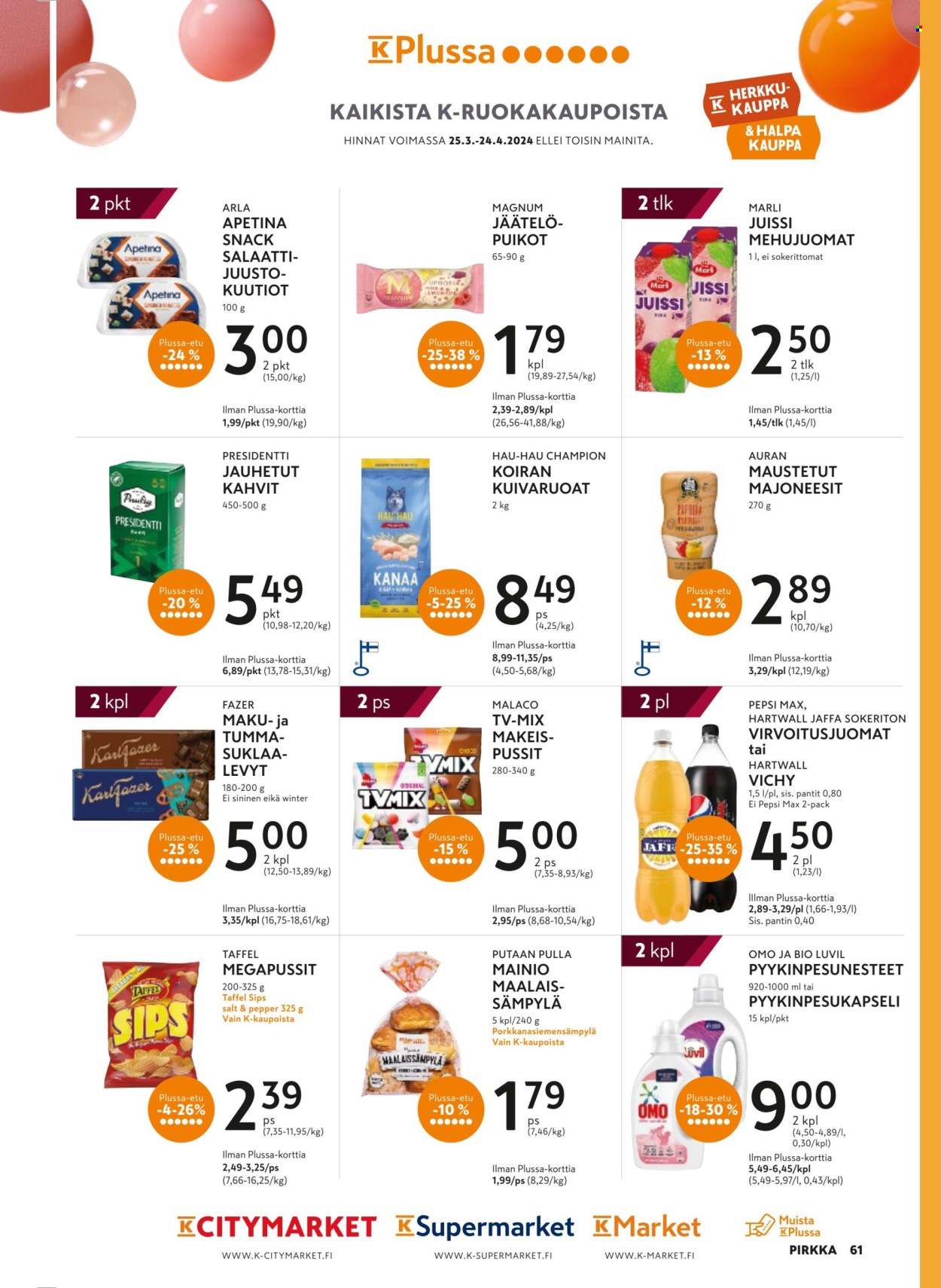 K-market tarjoukset - 27.03.2024 - 23.04.2024. Sivu 61