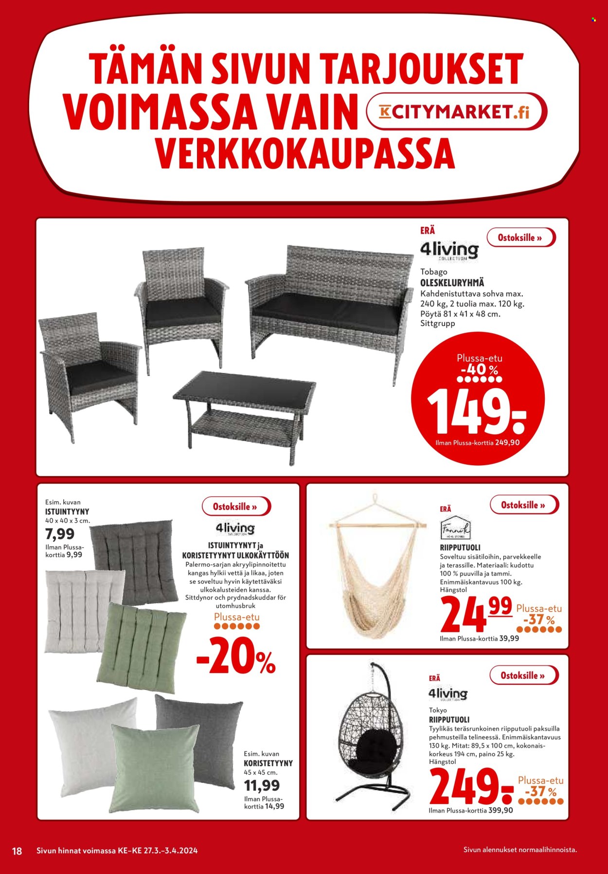 K-citymarket tarjoukset - 27.03.2024 - 03.04.2024. Sivu 18