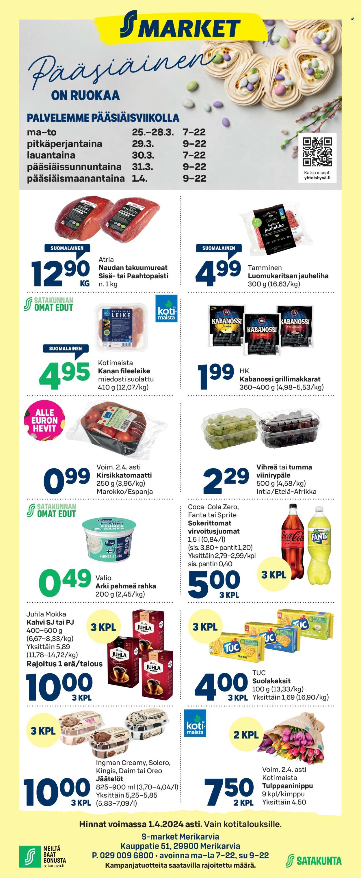 S-market tarjoukset - 28.03.2024 - 01.04.2024. Sivu 1