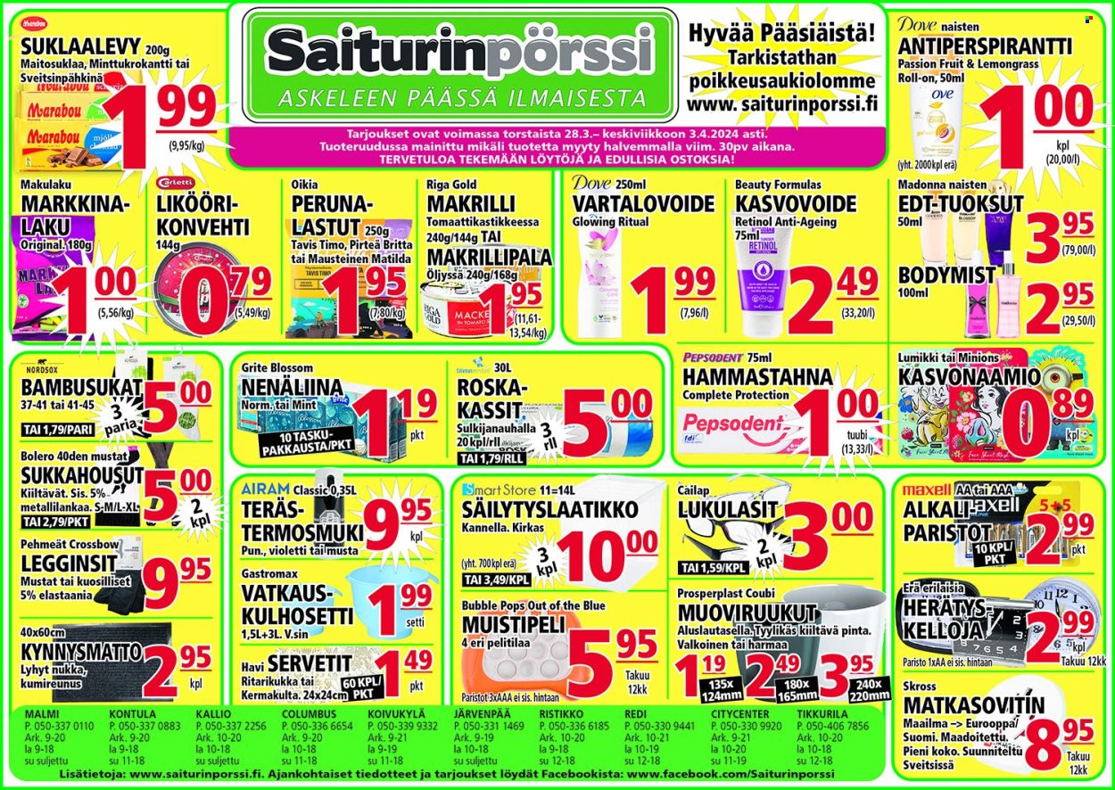 Saiturinpörssi tarjoukset - 28.03.2024 - 03.04.2024. Sivu 1