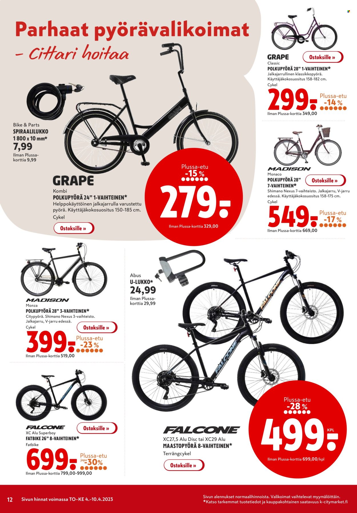 K-citymarket tarjoukset - 04.04.2024 - 10.04.2024. Sivu 12