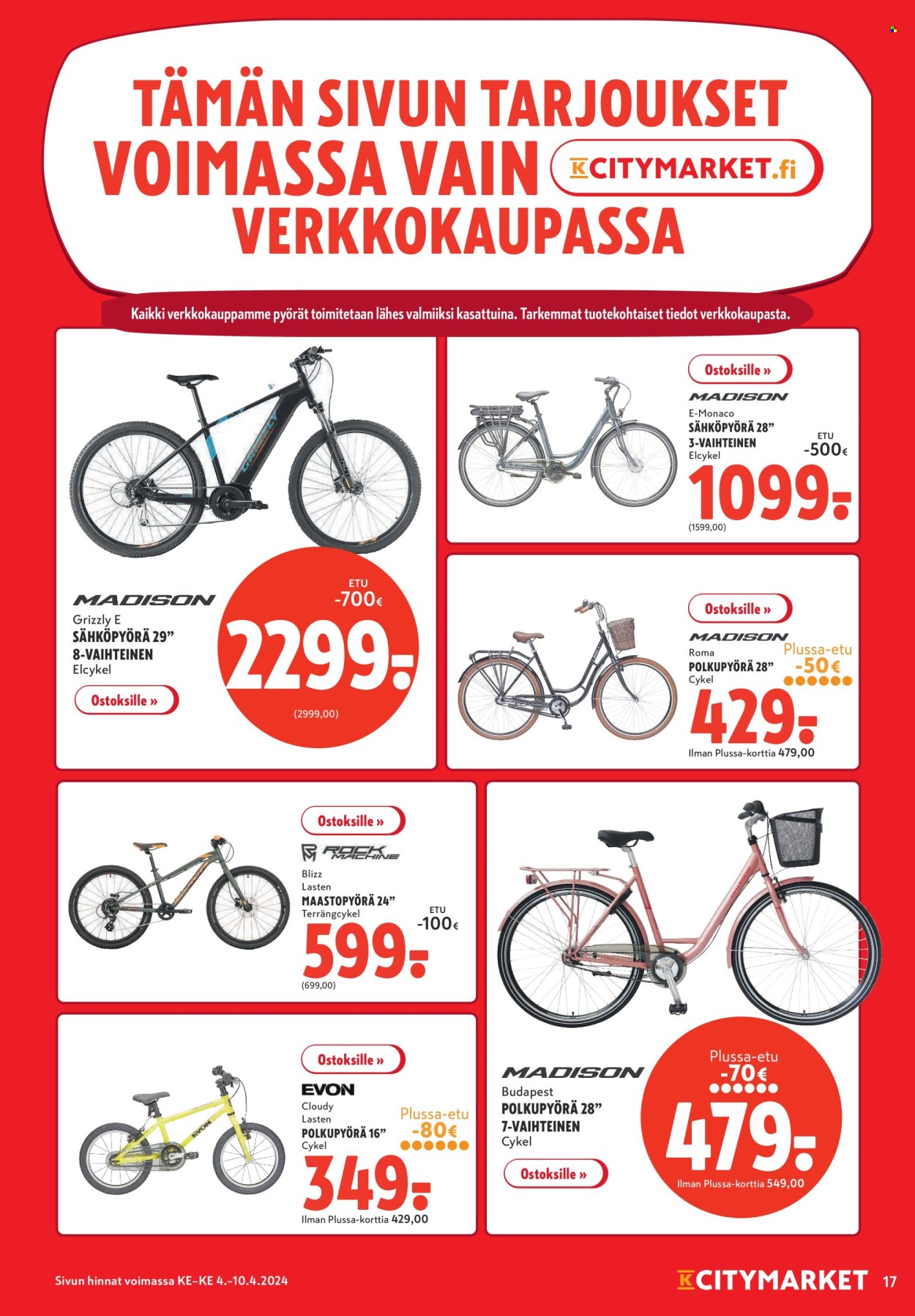 K-citymarket tarjoukset - 04.04.2024 - 10.04.2024. Sivu 17