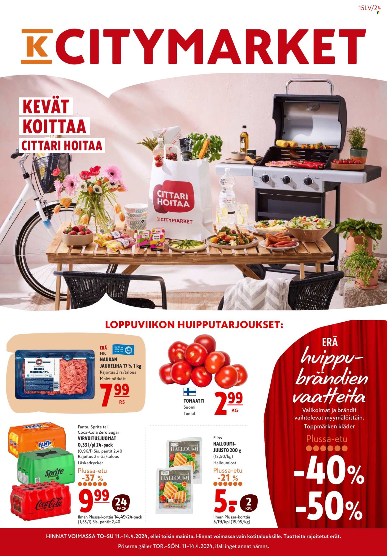 K-citymarket tarjoukset - 11.04.2024 - 24.04.2024. Sivu 1