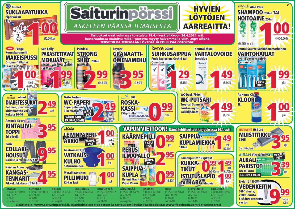 Saiturinpörssi tarjoukset - 18.04.2024 - 24.04.2024. Sivu 1