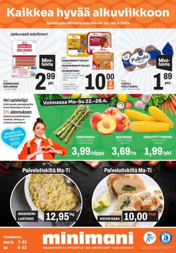 Minimani tarjoukset  - 22.04.2024 - 28.04.2024.