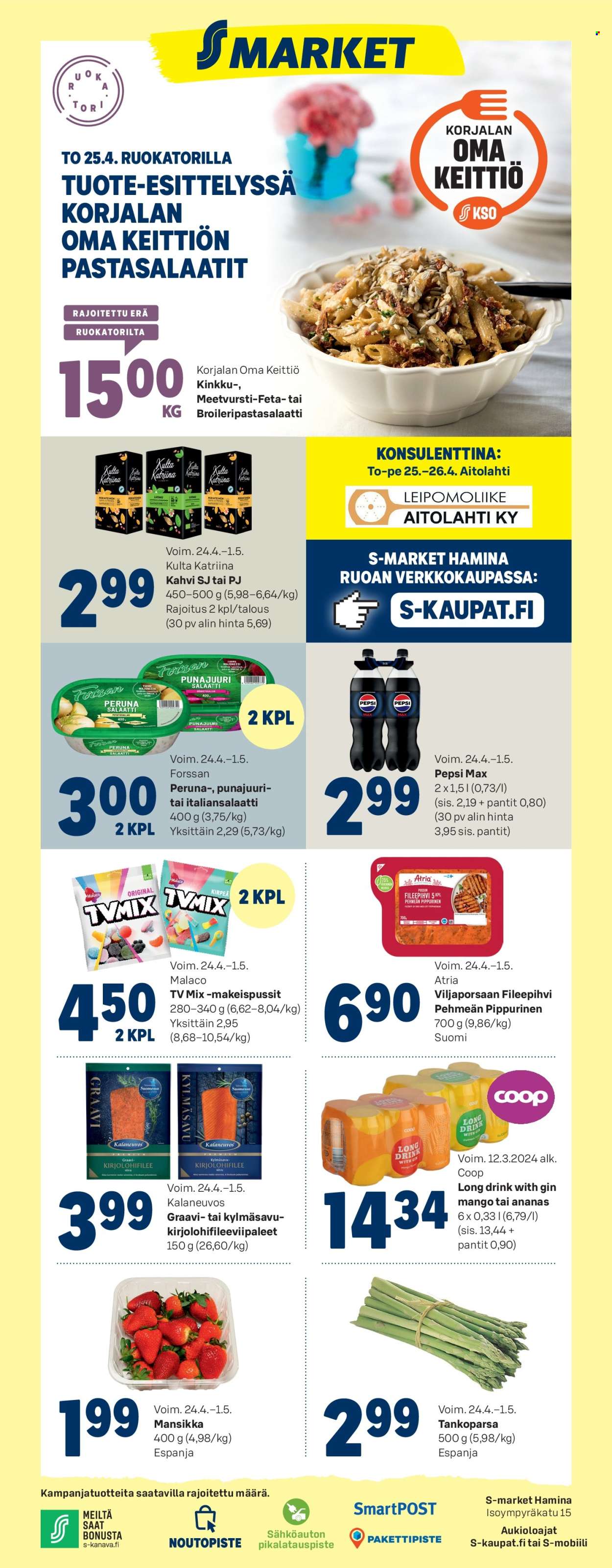 S-market tarjoukset - 24.04.2024 - 01.05.2024. Sivu 1