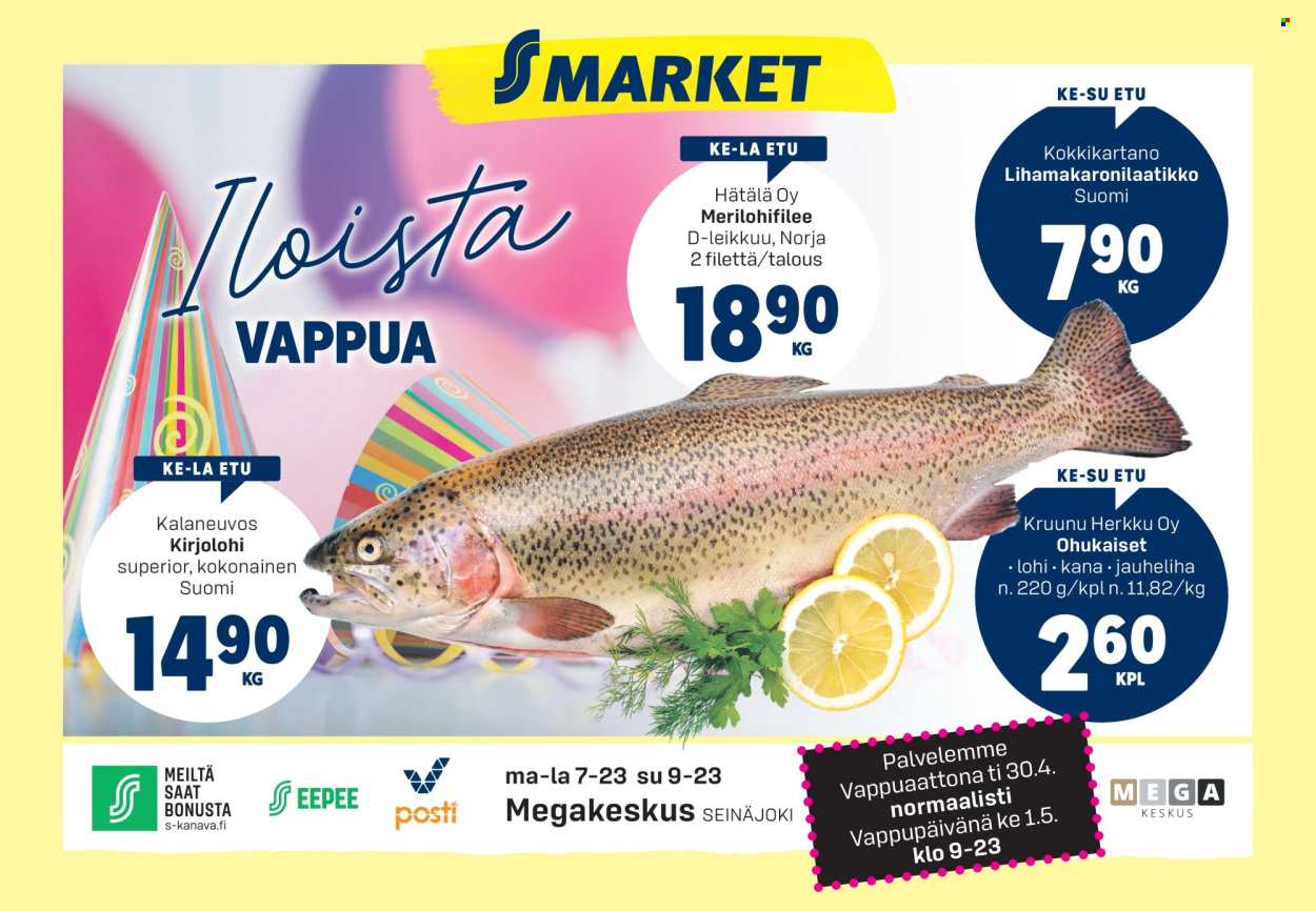 S-market tarjoukset - 24.04.2024 - 01.05.2024. Sivu 1
