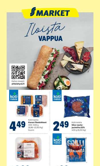 S-market tarjoukset  - 01.05.2024 - 05.05.2024.