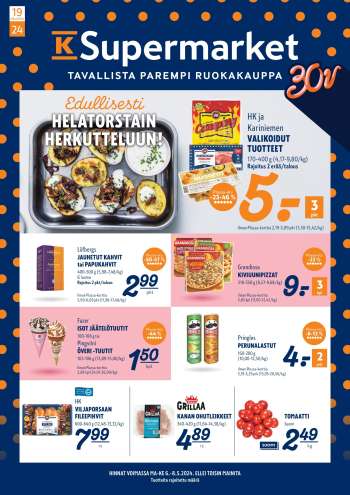 K-Supermarket tarjoukset  - 06.05.2024 - 08.05.2024.