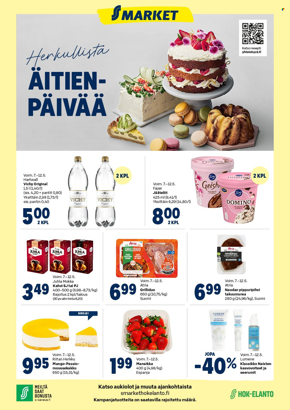 S-market tarjoukset - 07.05.2024 - 12.05.2024. Sivu 1