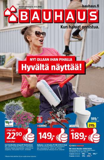 Bauhaus tarjoukset  - 08.05.2024 - 21.05.2024.