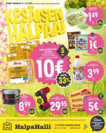 HalpaHalli tarjoukset  - 15.05.2024 - 21.05.2024.