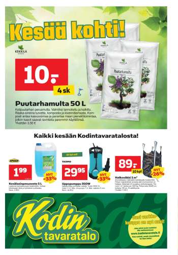 Kodintavaratalo tarjoukset  - 13.05.2024 - 22.05.2024.