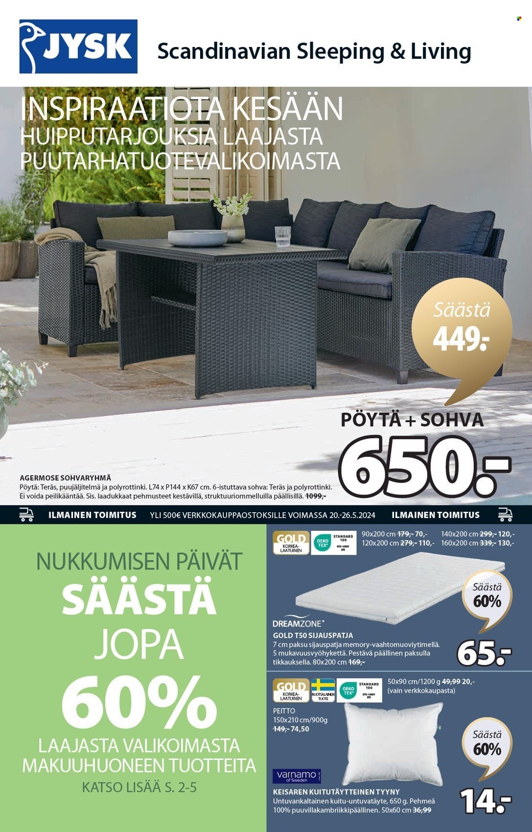 JYSK tarjoukset - 20.05.2024 - 16.06.2024. Sivu 2