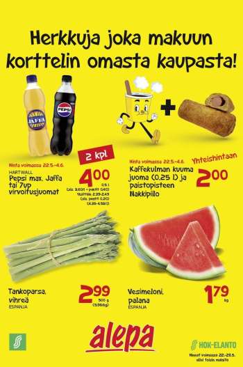 Alepa tarjoukset  - 22.05.2024 - 28.05.2024.