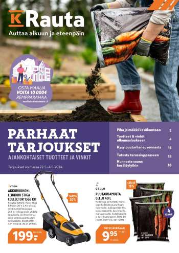 K-Rauta tarjoukset  - 22.05.2024 - 04.06.2024.