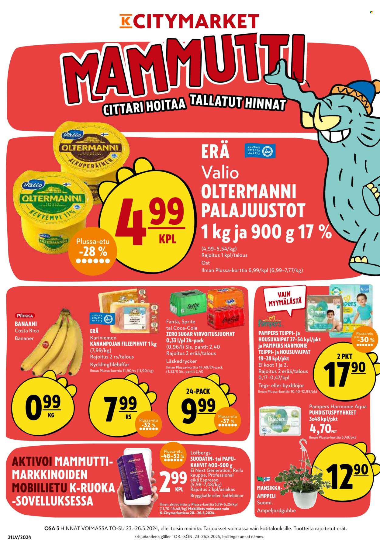 K-citymarket tarjoukset - 23.05.2024 - 26.05.2024. Sivu 1