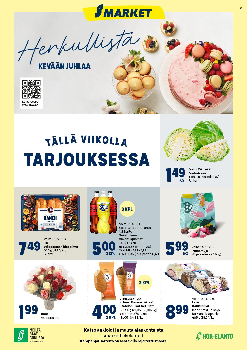 S-market tarjoukset - 29.05.2024 - 02.06.2024. Sivu 1