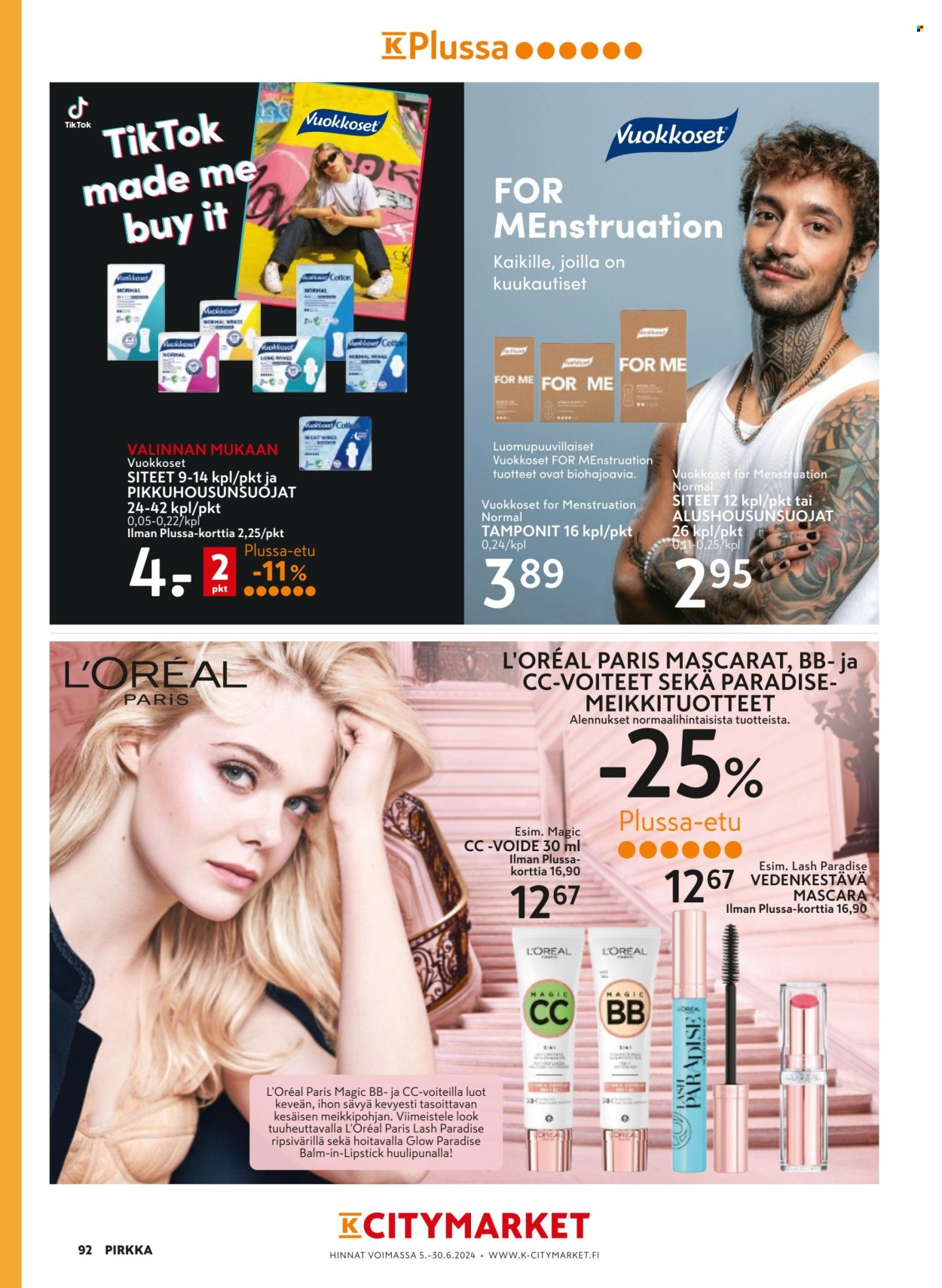 K-citymarket tarjoukset - 05.06.2024 - 27.08.2024. Sivu 92