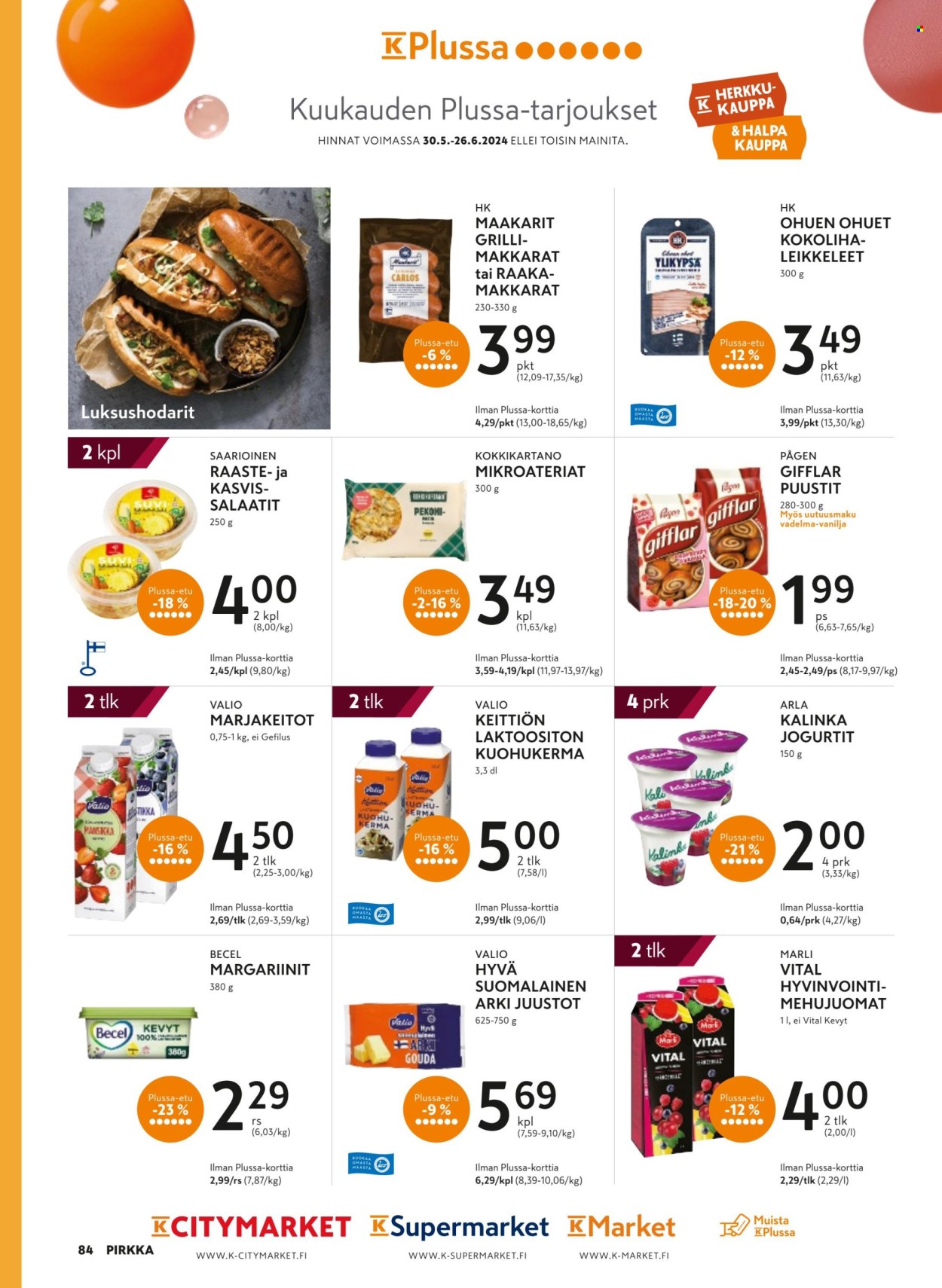 K-market tarjoukset - 05.06.2024 - 27.08.2024. Sivu 84