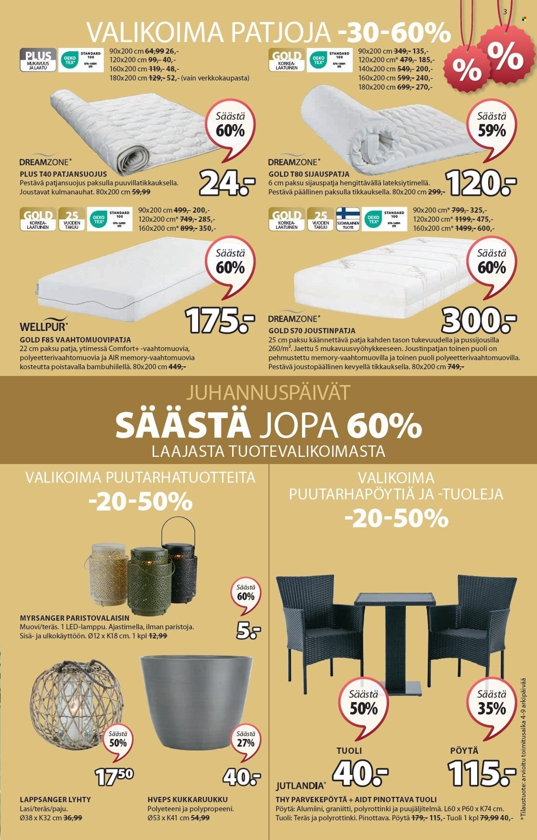 JYSK tarjoukset - 17.06.2024 - 21.07.2024. Sivu 4