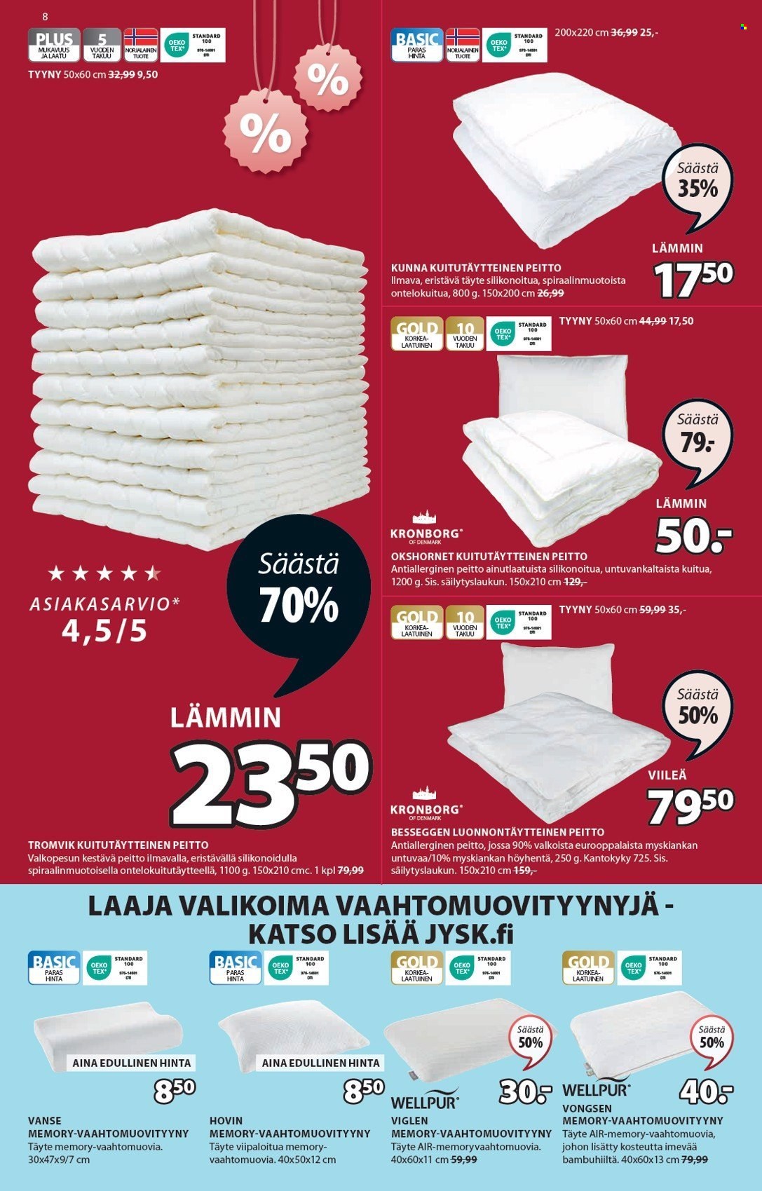 JYSK tarjoukset - 17.06.2024 - 21.07.2024. Sivu 9