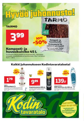 Kodintavaratalo tarjoukset  - 17.06.2024 - 26.06.2024.
