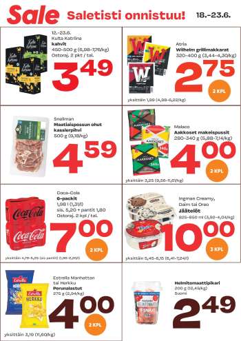 Sale tarjoukset  - 18.06.2024 - 23.06.2024.