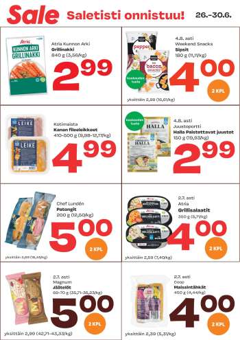 Sale tarjoukset  - 26.06.2024 - 30.06.2024.