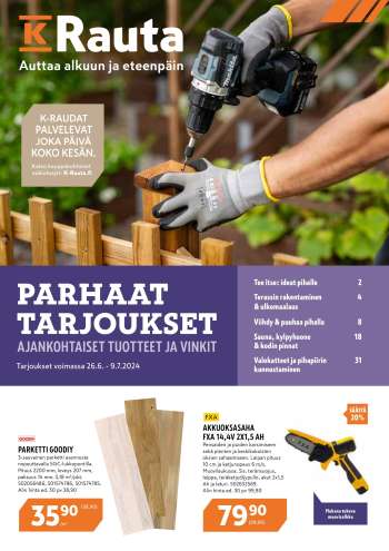 K-Rauta tarjoukset  - 26.06.2024 - 09.07.2024.