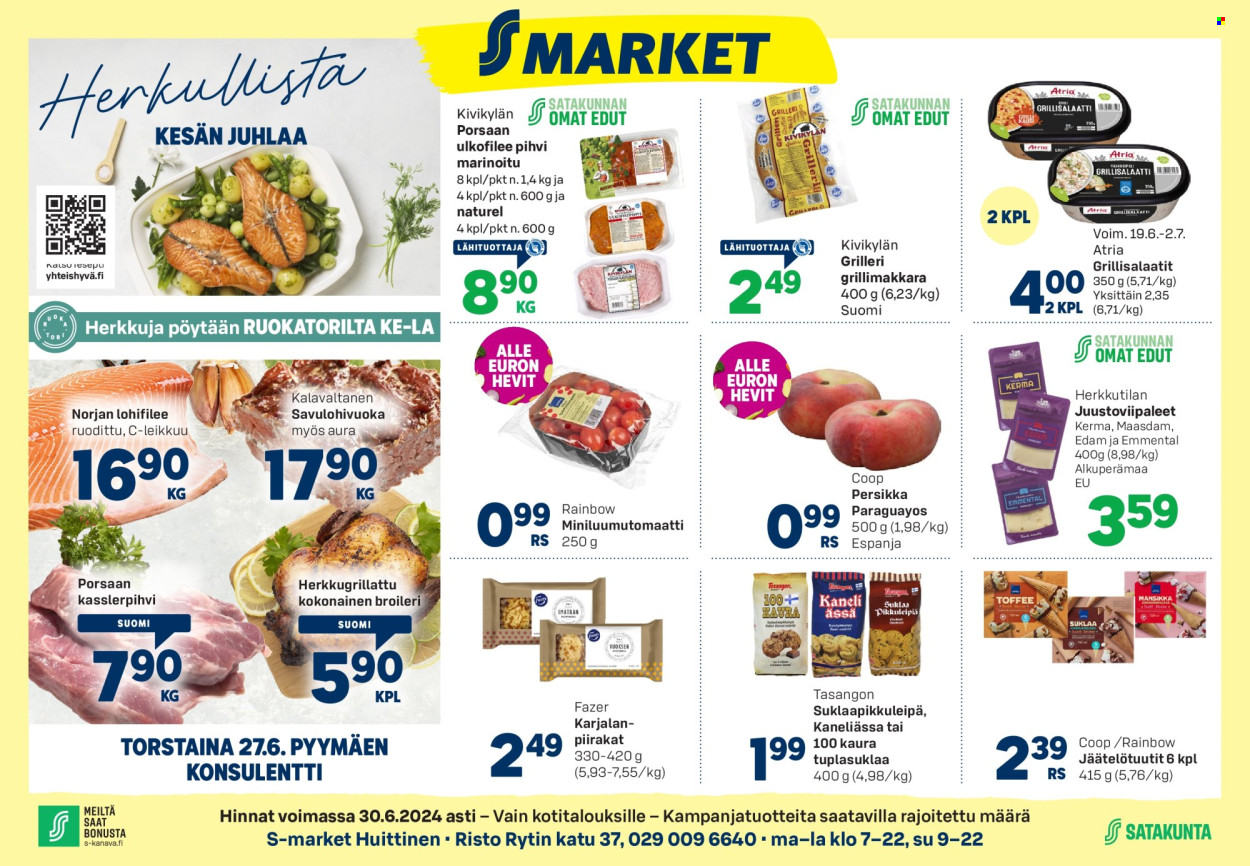S-market tarjoukset - 27.06.2024 - 30.06.2024. Sivu 1