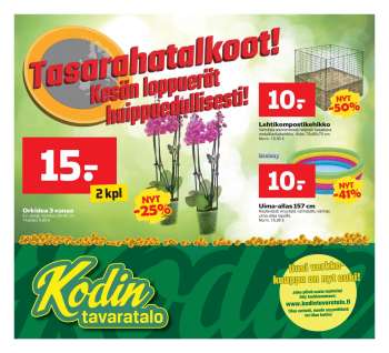 Kodintavaratalo tarjoukset  - 01.07.2024 - 18.07.2024.
