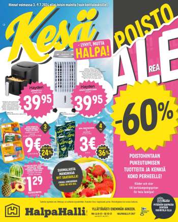 HalpaHalli tarjoukset  - 03.07.2024 - 09.07.2024.