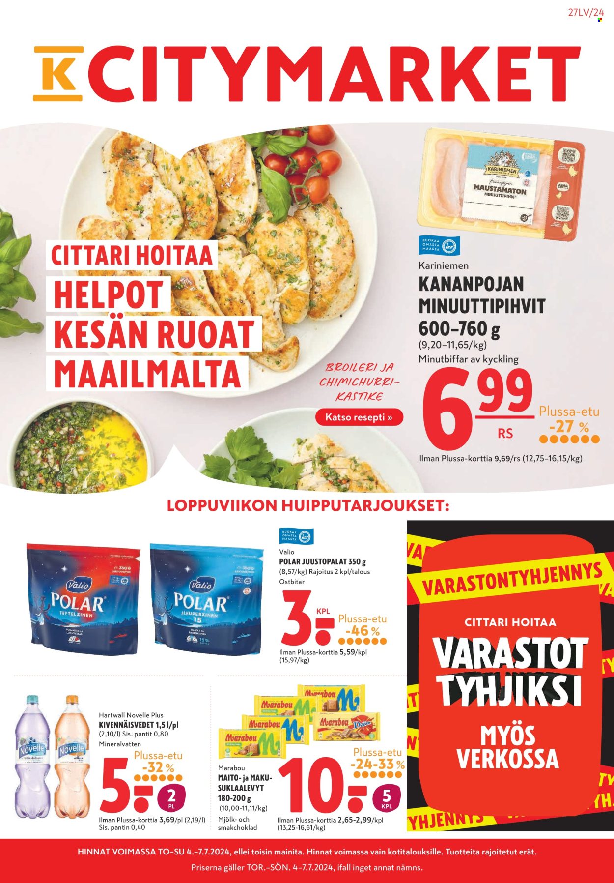 K-citymarket tarjoukset - 04.07.2024 - 10.07.2024. Sivu 1