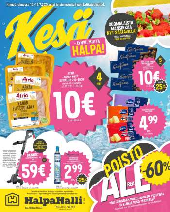 HalpaHalli tarjoukset  - 10.07.2024 - 16.07.2024.