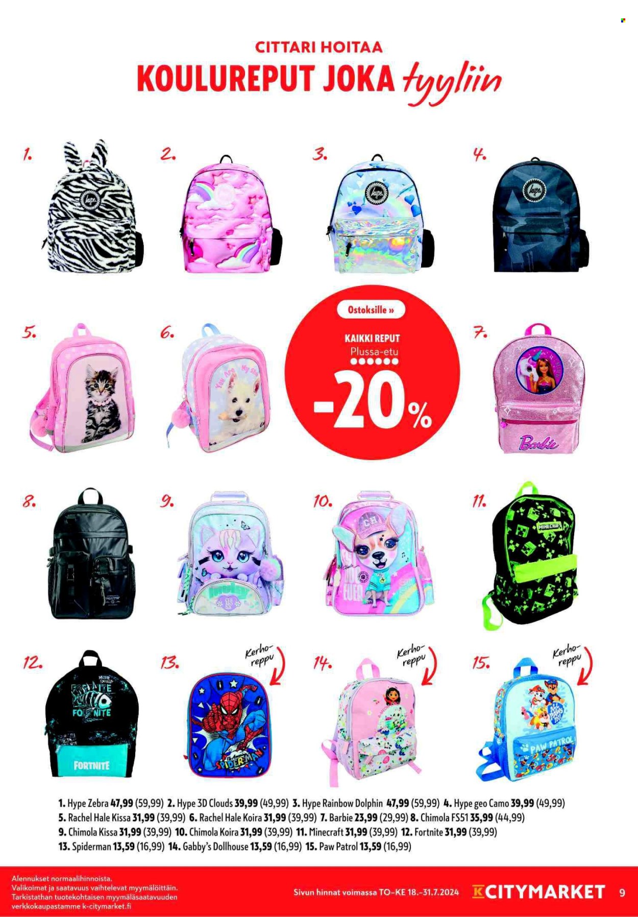 K-citymarket tarjoukset - 18.07.2024 - 31.07.2024. Sivu 9
