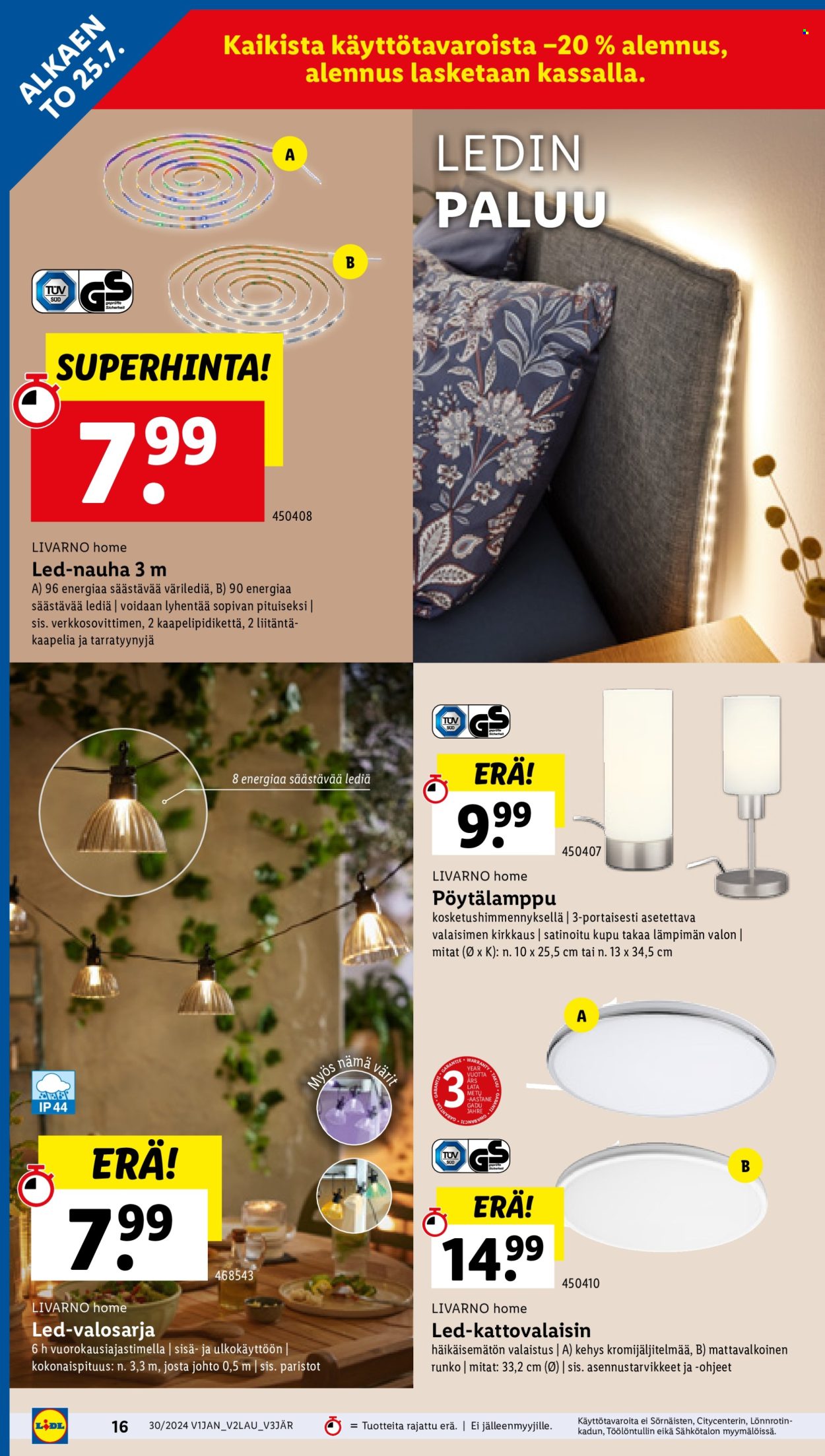 Lidl tarjoukset - 25.07.2024 - 31.07.2024. Sivu 16