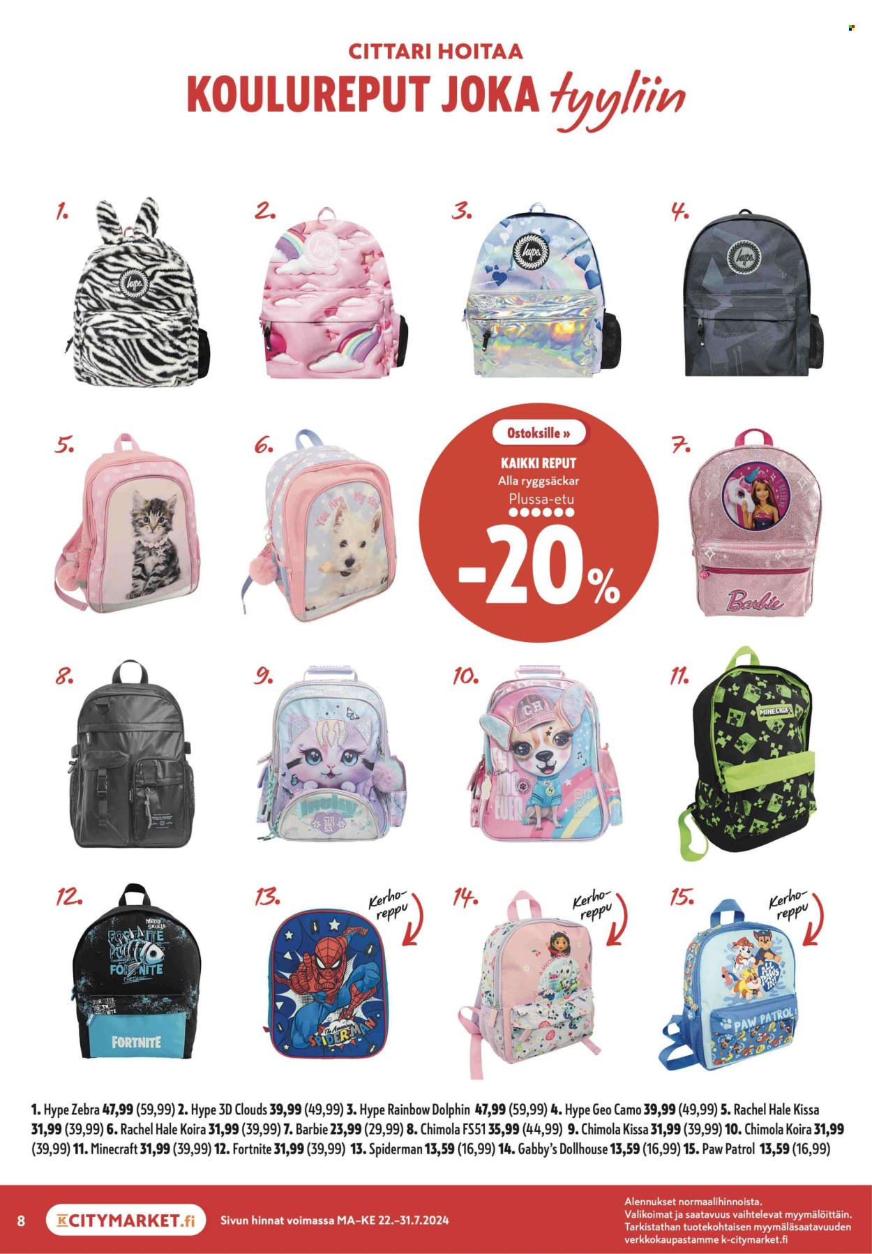 K-citymarket tarjoukset - 22.07.2024 - 31.07.2024. Sivu 8