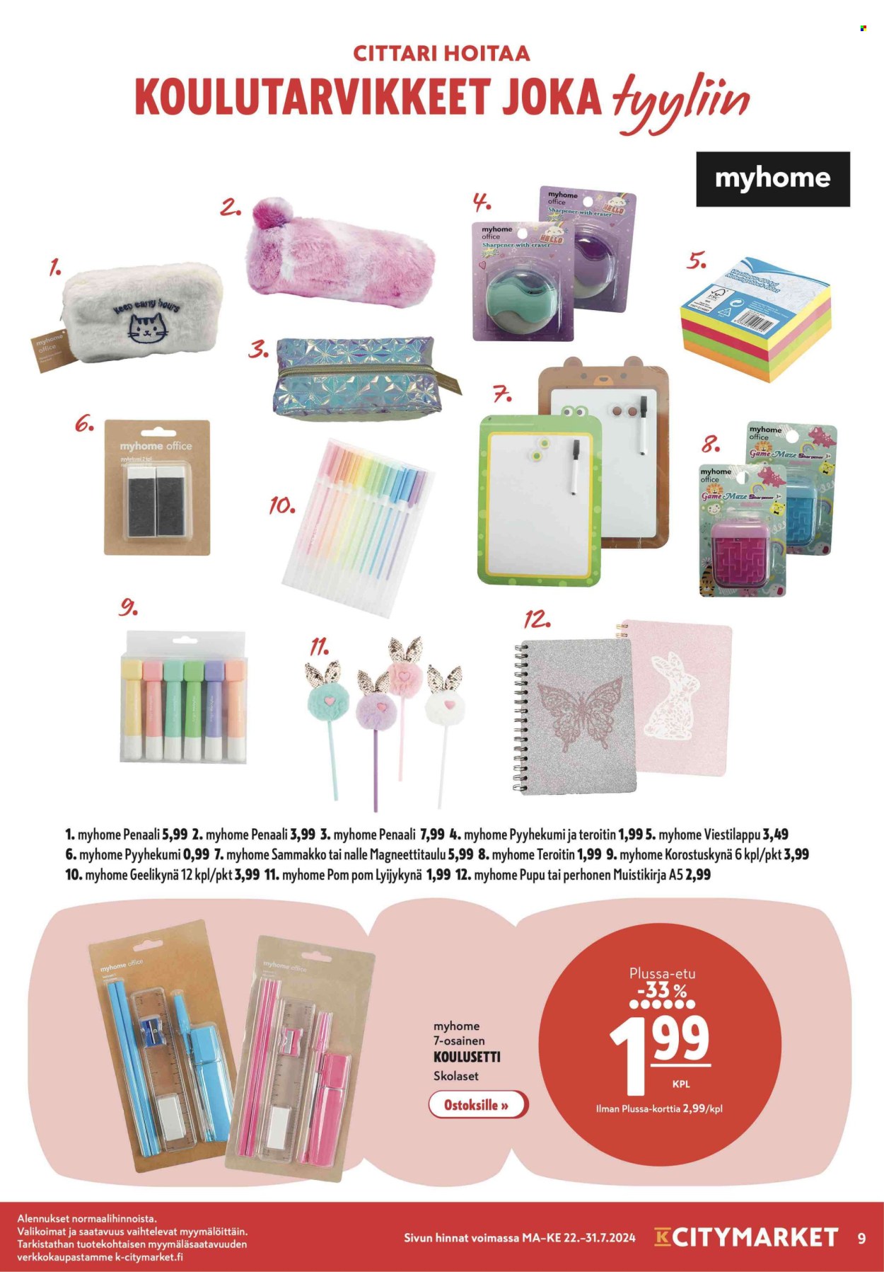 K-citymarket tarjoukset - 22.07.2024 - 31.07.2024. Sivu 9