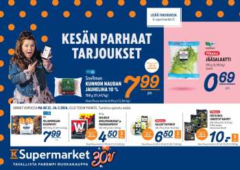 K-Supermarket tarjoukset  - 22.07.2024 - 24.07.2024.
