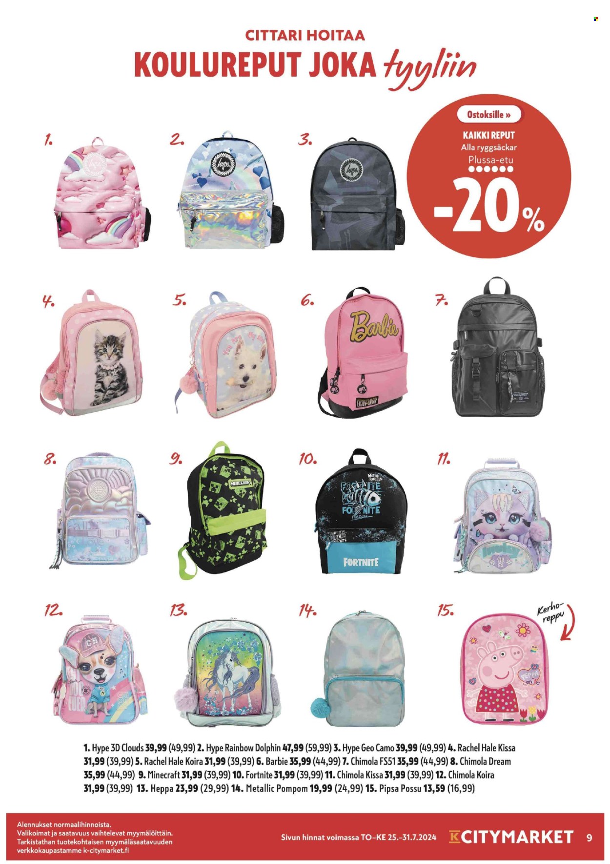 K-citymarket tarjoukset - 25.07.2024 - 31.07.2024. Sivu 9