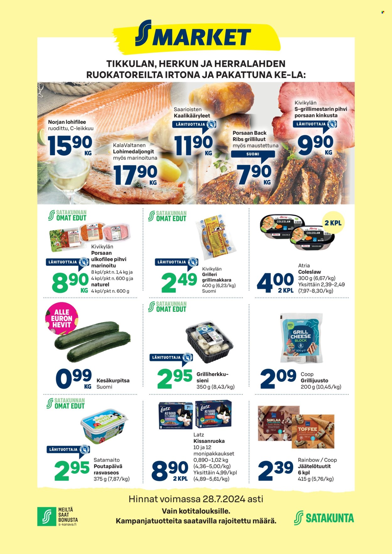 S-market tarjoukset - 25.07.2024 - 28.07.2024. Sivu 1