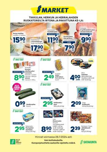 S-market tarjoukset  - 25.07.2024 - 28.07.2024.