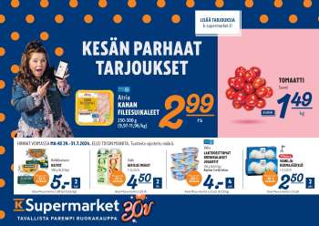 K-Supermarket tarjoukset  - 29.07.2024 - 31.07.2024.